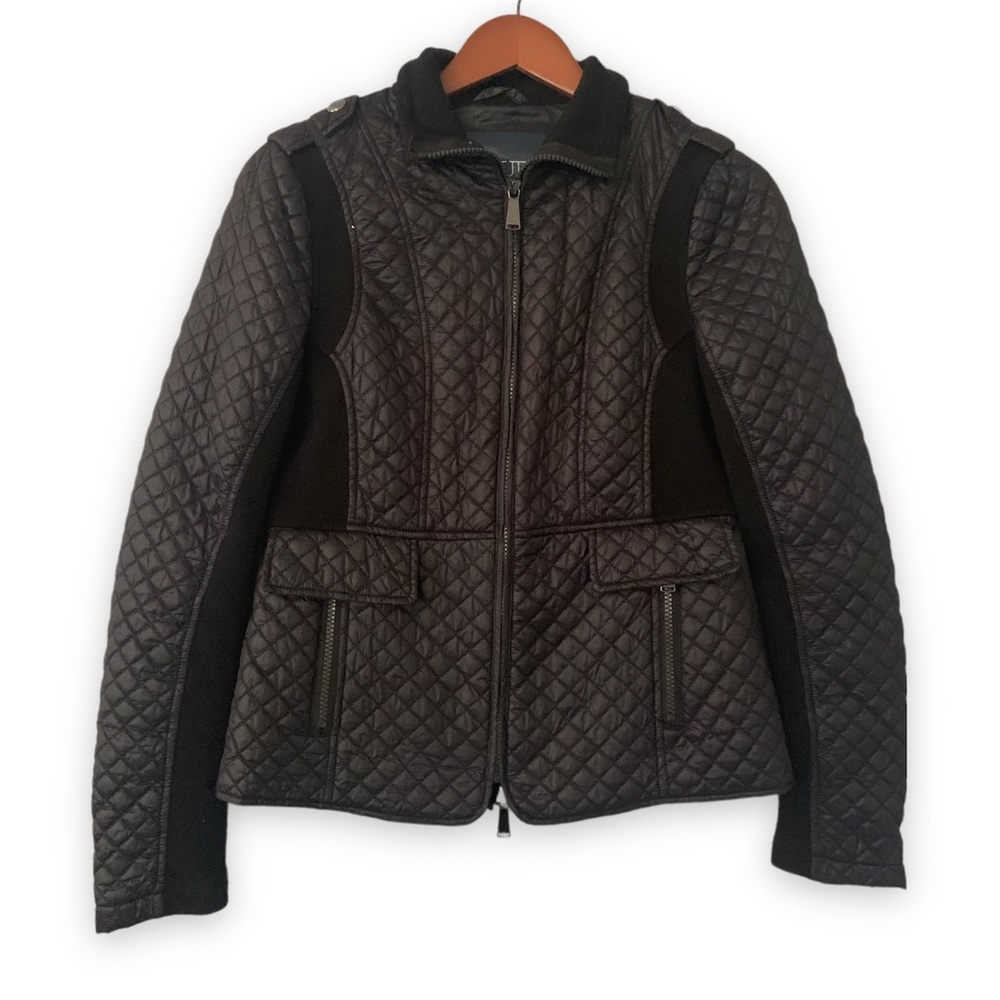 [BLUE Saks Fifth Avenue] Black Quilted Zip Jacket